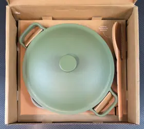 Our Place 850051746644 Sage Perfect Pot 5.5 Quart Ceramic With Lid And Spatula Non-stic