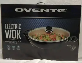 Sk3113co Ovente Electric Wok With Non-stick Coating And Lid-13 Inch Diameter Sk3113co-new In Box