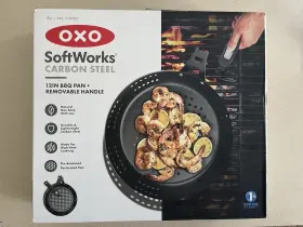 1774590 Oxo New Soft Works Carbon Steel 12 Inch Bbq Grill Pan Nib Removable Handle