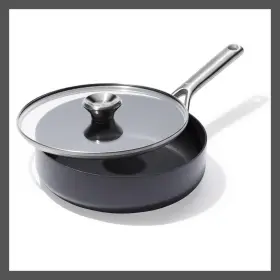 87245981 Oxo 9.5 Inch Ceramic Pro Non-stick Skillet With Lid Gray