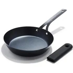 Oxo 885837027471 Obsidian Pre-steel 8 Inch Frying Pan Skillet With Handle Silicone1.8liters Black