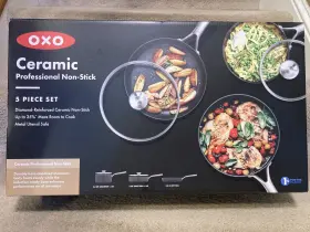 Cc004747-001 Oxo Cookware Set Ceramic Professional Non-stick 5-piece Stainless Steel Handle