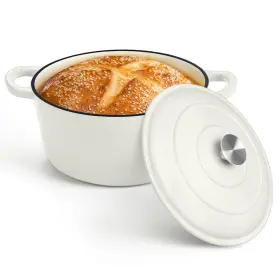 B0dhcq9f4x P&p Chef Pp 7 Quart Enameled Dutch Oven Cast Iron Pot Lid For Bread