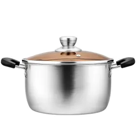 Ppsp04 P&p Chef Stockpot With Lid Stainless Steel Cooking Stock Pot For Soup Heat-pr