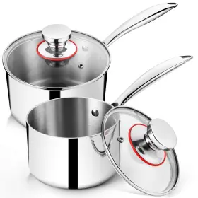 Sscp-13 P&p Chef Tri-ply Stockpot And Saucepan Stainless Steel Sauce Pan With Lid Coo