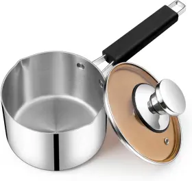 Sssp-40 P&p Chef 1 Quart Sauce Pan With Lid Small Stainless Steel Tri-ply Milk