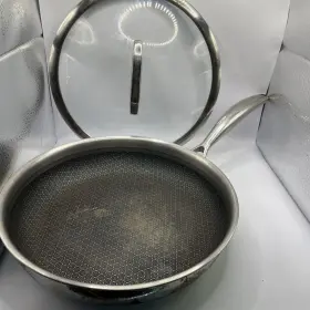 2087 Pampered Chef Stainless Steel Nonstick 10 Inch Skillet With Cover