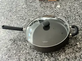 Q003 Pampered Chef Professional Pot Non Stick Saut Sauce Pan Skillet 12 Inch With Lid