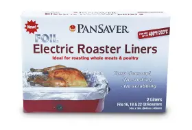 45950 Pansaver A299 Foil Electric Roaster Liner Pack Of 4 - Fits 16-22 Quart Roasters