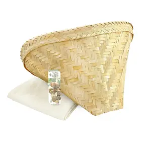 Panwa 859581803324 Large Sticky Rice Cooking Basket Handcrafted Traditional Thai Bamboo Wing Des