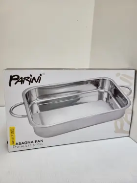Parini 857946003011 Stainless Steel Lasagna Pan 14 Inch X 10 2 With Double Handles Nib