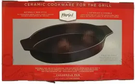 Inv00515 Parini New In Box Ceramic Cookware For The Grill Casserole Pan 14.8 Inch X 8.5