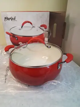 Inv00616 Parini Dutch Oven 5.5 Quart Ceramic Non-stick Aluminum Enamel T0