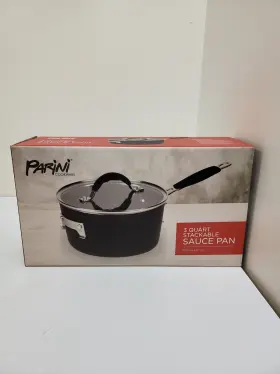 Inv00714 Parini Cookware 3 Quart Stackable Sauce Pan Glass Lid New