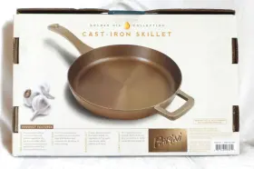 Inv00724 Parini 8 Inch Cast Iron Skillet Golden Oil Collection Pre Seasoned Oven Grill Handle