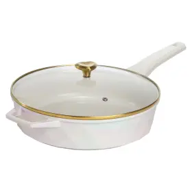 Paris Hilton 741393094046 4 Quart Cast Aluminum Jumbo Cooker White Rainbow Iridescent