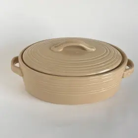 111-114td Park Designs Casual Classics Oval Covered Casserole Pan Light Yellow Cottagecore
