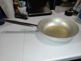 Alma111b28 Pentole Agnelli Aluminium Saute Pan With One Handle Diameter 11.02 In Silver