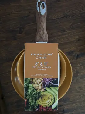 Pc-013g-401 Phantom Chef Grove Collection 2-piece Nonstick Frying Pan Set 8 Inch And 11
