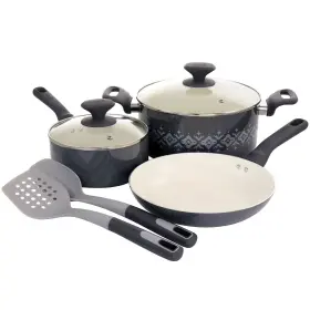 Pioneer Woman 085081512772 Spice By Tia Mowry Savory Saffron 7pc Aluminum Cookware Set