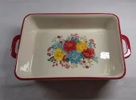 Pioneer Woman 085081532879 The Fancy Flourish 4.2 Quart Ceramic Baker 9 Inch X 13