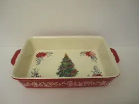 Pioneer Woman 085081573025 Wishful Winter Pattern 4.2 Quart Rectangular Ceramic Baker
