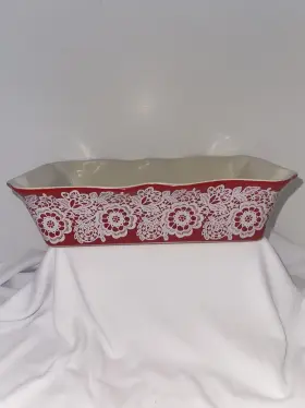 2d18 Pioneer Woman Dmt Vintage Floral Lace 11 Inch Lasagna Casserole Stoneware