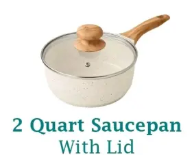 Pioneer Woman 741393488418 Linen Speckle 2 Quart Saucepan With Lid Nonstick Coating