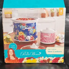 Pioneer Woman 972267520222 The Fancy Flourish Slow Cooker Set 4 Quart And 0.65 Stoneware