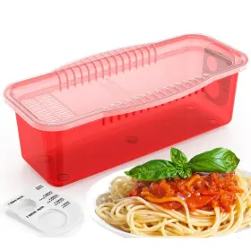 Potahouse 630456820015 Microwave Pasta Cooker With Strainer Lid Quick Cooking In 10-15 Min Spaghe