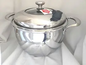 141485 Princess House Vana Sana Stainless Steel 11 Quart 5-ply Cookware Collection