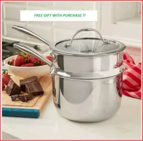 10641 Princess Heritage Signature 2.75- Quart Stainless Steel Double Boiler Set