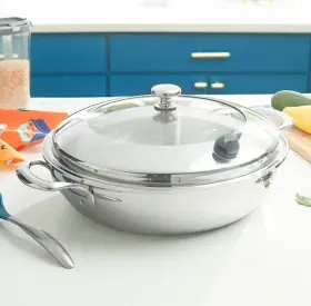 10801 Princess House 10802 P.h. Vida Sana 5-ply Stainless Steel 8- Quart Shallow Casserole New In Box