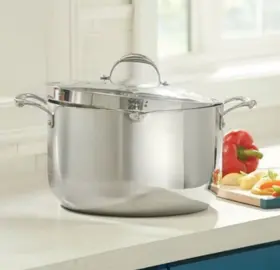 10839 Princess House Heritage Tri-ply Stainless Steel 14.5- Quart Straining Dutch Oven 10839 Princess House Heritage Tri-ply Stainless Steel 14.5- Quart Straining Dutch Oven