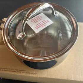 5700 Princess House 5715 Tri-ply Stainless Steel 1.75 Quart Saucepan New In Box