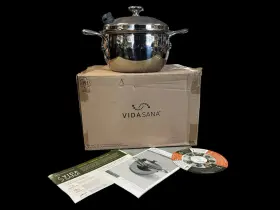 5557 Princess House Vida Sana 5-ply 18/10 Stainless Steel 4- Quart Casserole With Lid