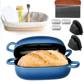 B0f9fh284j Prochop Dutch Oven For Bread Baking - 2.5 Quart Pans Homemade Cast