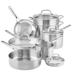 Proplus 445046665661 11-piece 3-ply Base Stainless Steel Cookware Set Silver