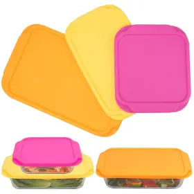 Kbbake-pyrex-sml3p Purekra Silicone Lids For Pyrex 222 232 233 222-d 232-d 233-d Glass Baking Dish 3 Pa