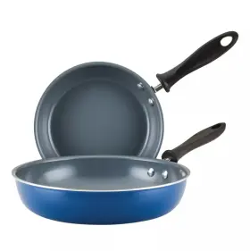 Pursuequality Shop 847762791612 Farberware Reliance Pro 9 Inch 11 Nonstick Ceramic Twin Pack Skillets Teal/gray