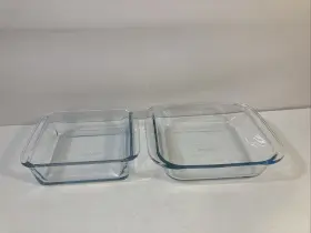6000-p Pyrex 6001-p Mini Casserole Dish Set 2 6000-p/ Clear Square Dishes G