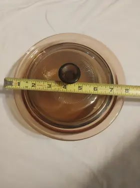 Zmn-68 Pyrex Vintage Vision Corning 24oz Amber Glass Bowl And Top
