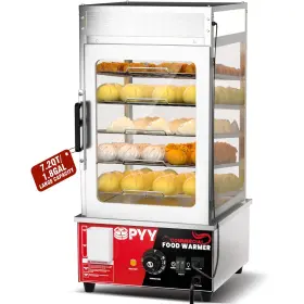 Pyy 795847957005 Commercial Bun Steamer - Electric Food Display Automatic Temperature Control