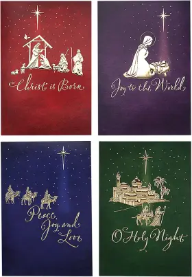 83534 Rachael Ray Image Arts Religious Boxed Christmas Cards Assortment 4 Designs 24 C