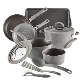 86002274 Rachael Ray Rachel Cook And Create 11pc Aluminum Non-stick Cookware Set Gray