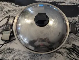 92078 Rena Ware 14 Inch Electric Skillet Stainless West Bend Liquid Core Saut Fry Pan Lid