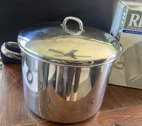 2046 Revere Vintage Ware 16 Quart Stock Pot With Lid Stainless Steel Usa/korea