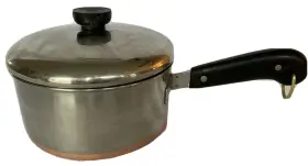 Pre-1968 Revere 2363973 Ware Sauce Pan 2 Quart Copper Clad Bottom W Lid Usa