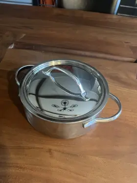 6732 Revere Pro-line Ware 2 Quart Saucepan Copper Core Stainless Saute Pot Fry Pan Lid