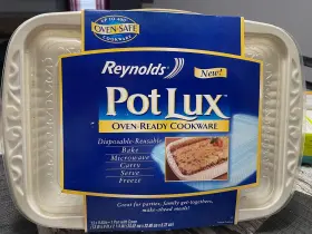 Reynolds 010900041904 Vtg Pot Lux Oven Ready 13x9x2.25 Pan With Cover Disposable-reusable
